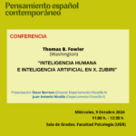 Conferencia (9 octubre) Thomas B. Fowler