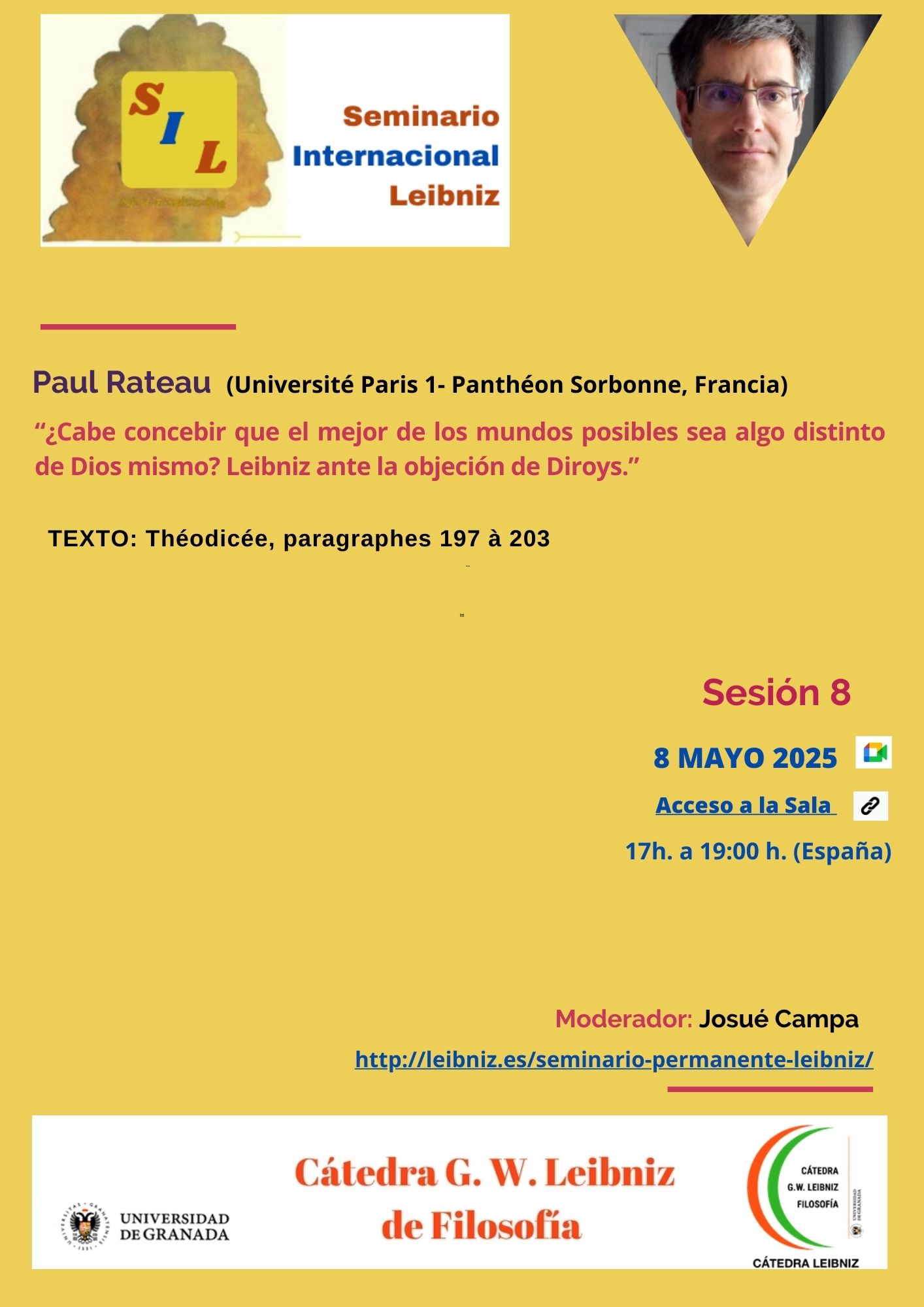 Sesión VIII Seminario Internacional Leibniz (8 mayo 2025)